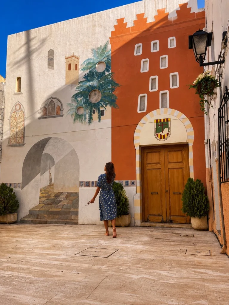 La Leona in een zonnige mediterrane binnenplaats